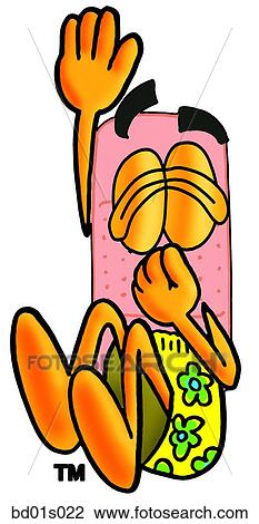 Bandaid diving into water View Large Clip Art Graphic Clipart - Bandaid diving into water. Fotosearch