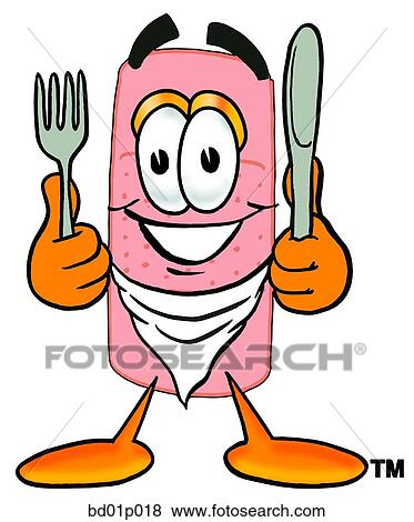 Bandaid eating View Large Clip Art Graphic Clip Art - Bandaid eating. Fotosearch