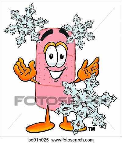 Bandaid in snow View Large Clip Art Graphic Clipart - Bandaid in snow. Fotosearch