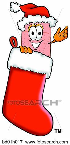 Clip Art - Bandaid in stocking. Fotosearch