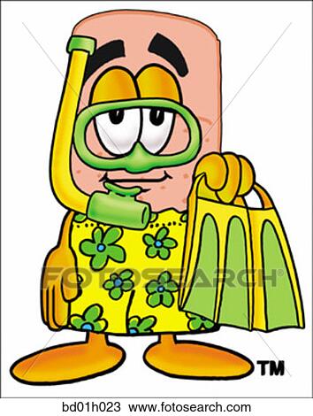 Bandaid in swim trunks View Large Clip Art Graphic Clipart - Bandaid in swim trunks. Fotosearch