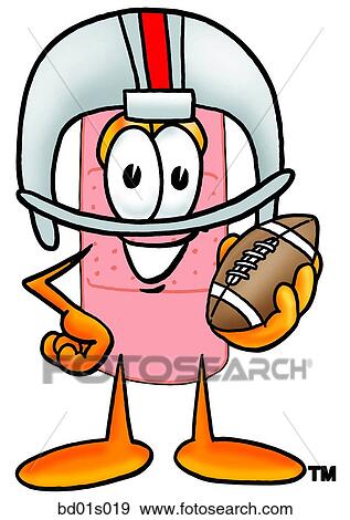 Bandaid playing football View Large Clip Art Graphic Clip Art - Bandaid playing football. Fotosearch