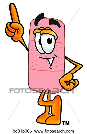 Clipart - Bandaid pointing up. Fotosearch