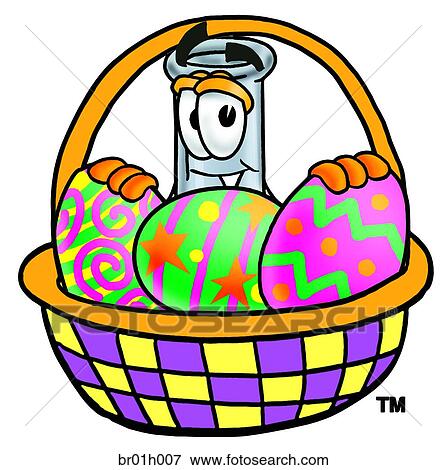 Beaker and easter basket View Large Clip Art Graphic Clip Art - Beaker and easter basket. Fotosearch