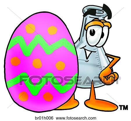 Clip Art - Beaker and easter egg. Fotosearch