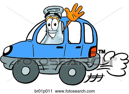 Beaker driving a car View Large Clip Art Graphic Clipart - Beaker driving a car. Fotosearch