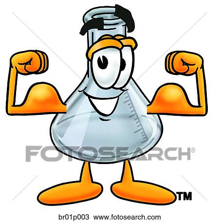 Beaker flexing muscles View Large Clip Art Graphic Clipart - Beaker flexing muscles. Fotosearch