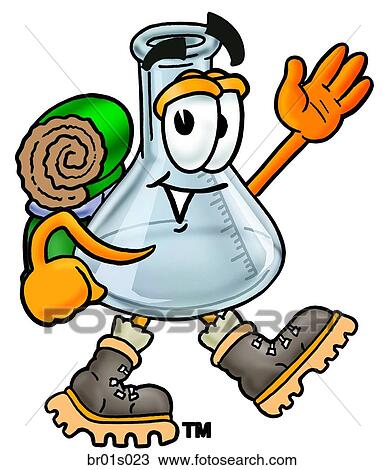 Clipart - Beaker hiking. Fotosearch