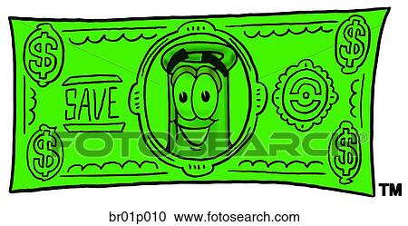 Beaker on a dollar bill View Large Clip Art Graphic Clipart - Beaker on a dollar bill. Fotosearch