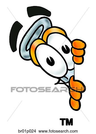 Beaker peeking around side View Large Clip Art Graphic Clipart - Beaker peeking around side. Fotosearch
