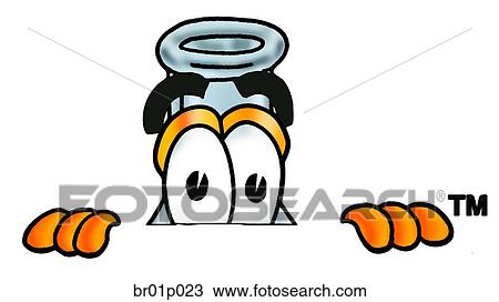 Beaker peeking over top View Large Clip Art Graphic Clipart - Beaker peeking over top. Fotosearch