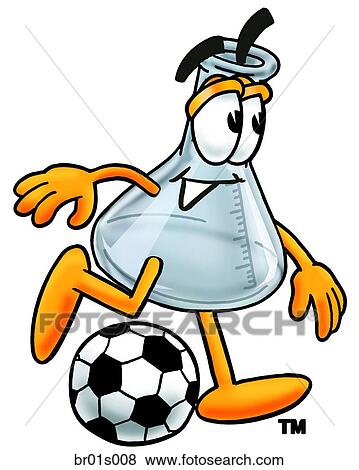 Beaker playing soccer View Large Clip Art Graphic Clip Art - Beaker playing soccer. Fotosearch