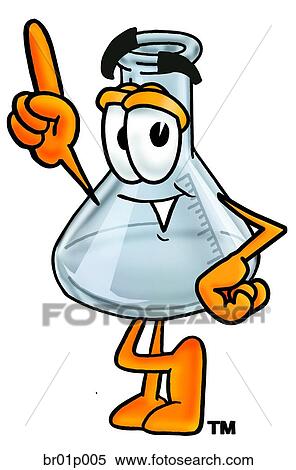 Clipart - Beaker pointing up. Fotosearch