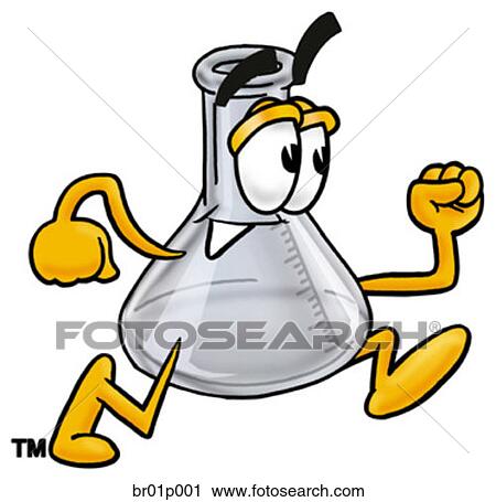 Clipart - Beaker running. Fotosearch