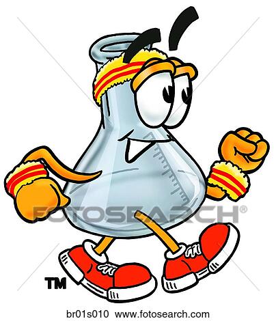 Clipart - Beaker walking. Fotosearch