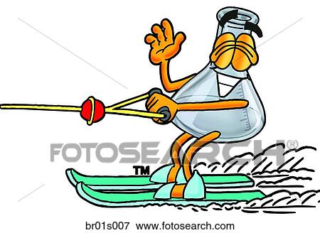 Beaker water skiing View Large Clip Art Graphic Clip Art - Beaker water skiing. Fotosearch