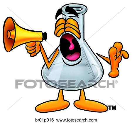 Beaker with megaphone View Large Clip Art Graphic Clip Art - Beaker with megaphone. Fotosearch