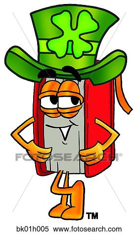 Book and irish hat View Large Clip Art Graphic Clipart - Book and irish hat. Fotosearch