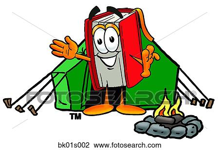 Clipart - Book camping. Fotosearch