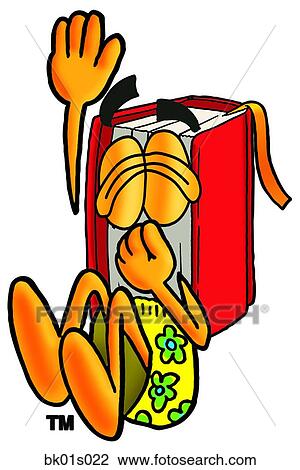 Clipart - Book diving into water. Fotosearch