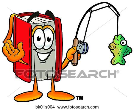 Clipart - Book fishing. Fotosearch