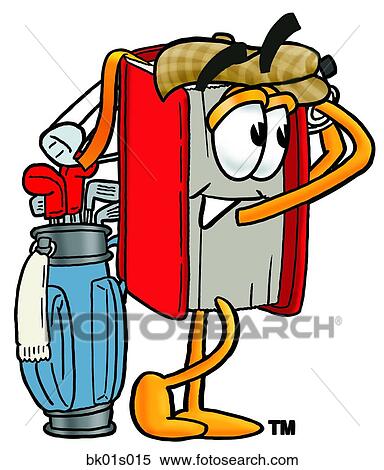 Clipart - Book golfing. Fotosearch