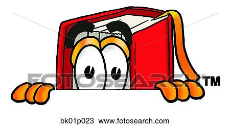 Book peeking over top View Large Clip Art Graphic Clipart - Book peeking over top. Fotosearch