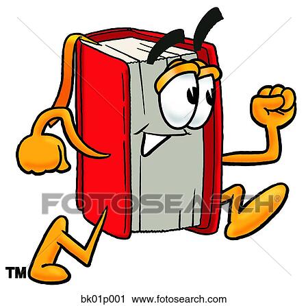 Book running View Large Clip Art Graphic Clipart - Book running. Fotosearch