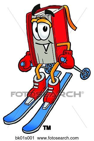 Book skiing View Large Clip Art Graphic Clipart - Book skiing. Fotosearch