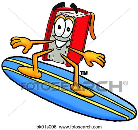Clip Art - Book surfing. Fotosearch