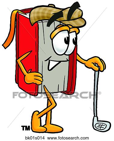 Book with golf club View Large Clip Art Graphic Clipart - Book with golf club. Fotosearch