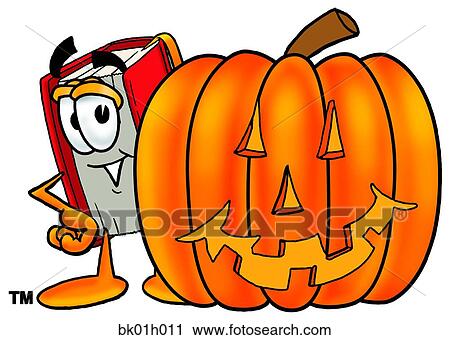 Book with pumpkin View Large Clip Art Graphic Clipart - Book with pumpkin. Fotosearch