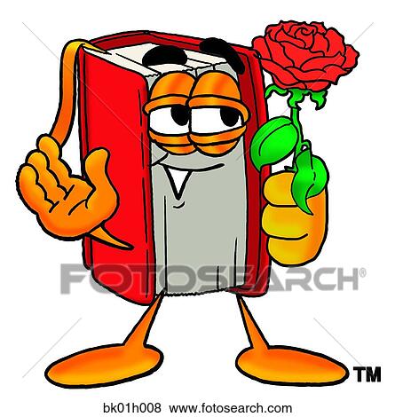 Book with rose View Large Clip Art Graphic Clip Art - Book with rose. Fotosearch