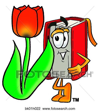 Book with tulip View Large Clip Art Graphic Clipart - Book with tulip. Fotosearch