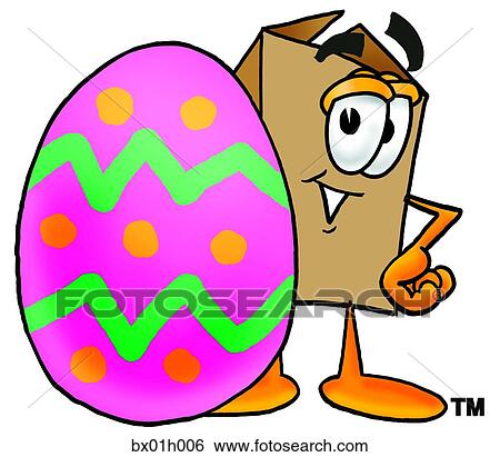 Clip Art - Box and easter egg. Fotosearch
