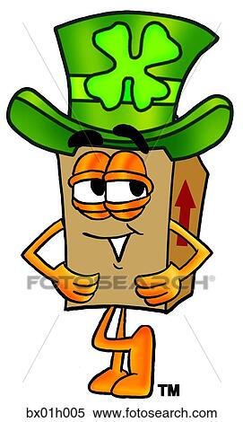 Box and irish hat View Large Clip Art Graphic Clipart - Box and irish hat. Fotosearch