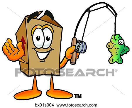 Clipart - Box fishing. Fotosearch