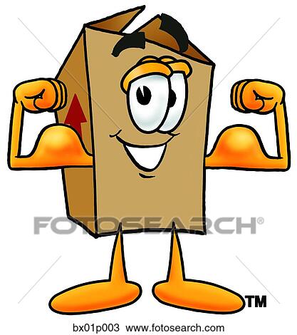 Box flexing muscles View Large Clip Art Graphic Clipart - Box flexing muscles. Fotosearch