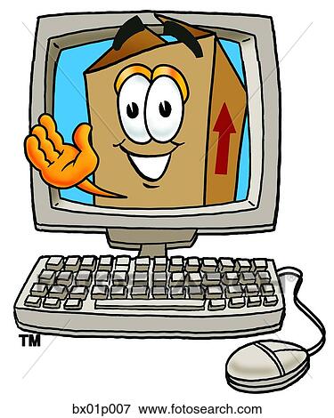 Box in computer View Large Clip Art Graphic Clip Art - Box in computer. Fotosearch