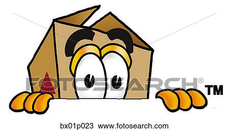 Box peeking over top View Large Clip Art Graphic Clipart - Box peeking over top. Fotosearch