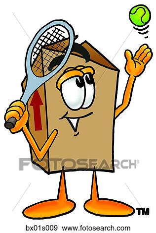 Box playing tennis View Large Clip Art Graphic Clip Art - Box playing tennis. Fotosearch