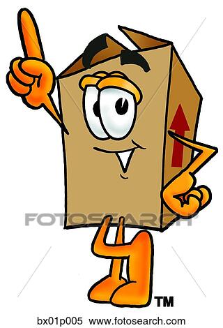 Clipart - Box pointing up. Fotosearch
