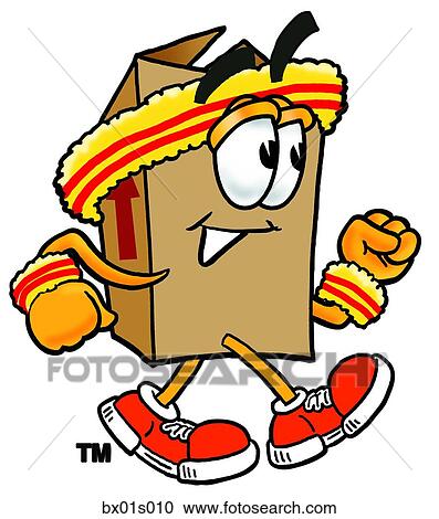 Box walking View Large Clip Art Graphic Clipart - Box walking. Fotosearch