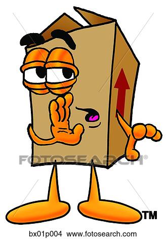 Clipart - Box whispering. Fotosearch