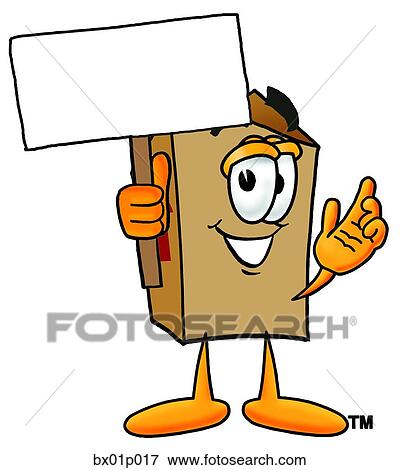 Box with a sign View Large Clip Art Graphic Clip Art - Box with a sign. Fotosearch