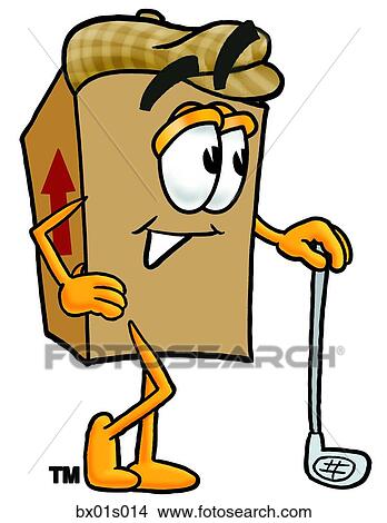 Box with golf club View Large Clip Art Graphic Clipart - Box with golf club. Fotosearch