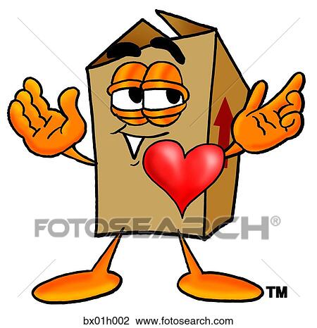 Box with heart View Large Clip Art Graphic Clipart - Box with heart. Fotosearch