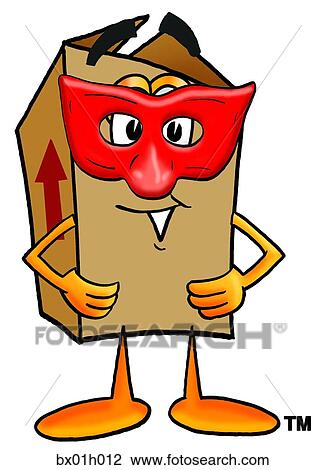 Box with mask View Large Clip Art Graphic Clipart - Box with mask. Fotosearch
