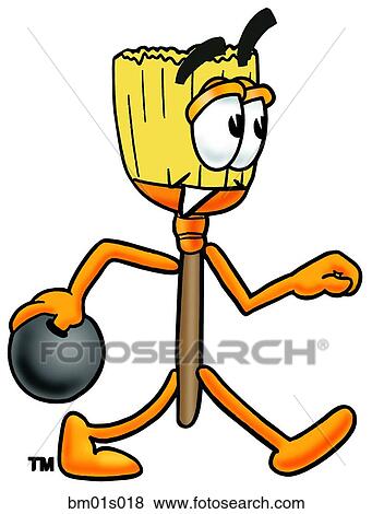 Broom bowling View Large Clip Art Graphic Clip Art - Broom bowling. Fotosearch