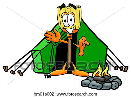 Broom camping View Large Clip Art Graphic Clipart - Broom camping. Fotosearch